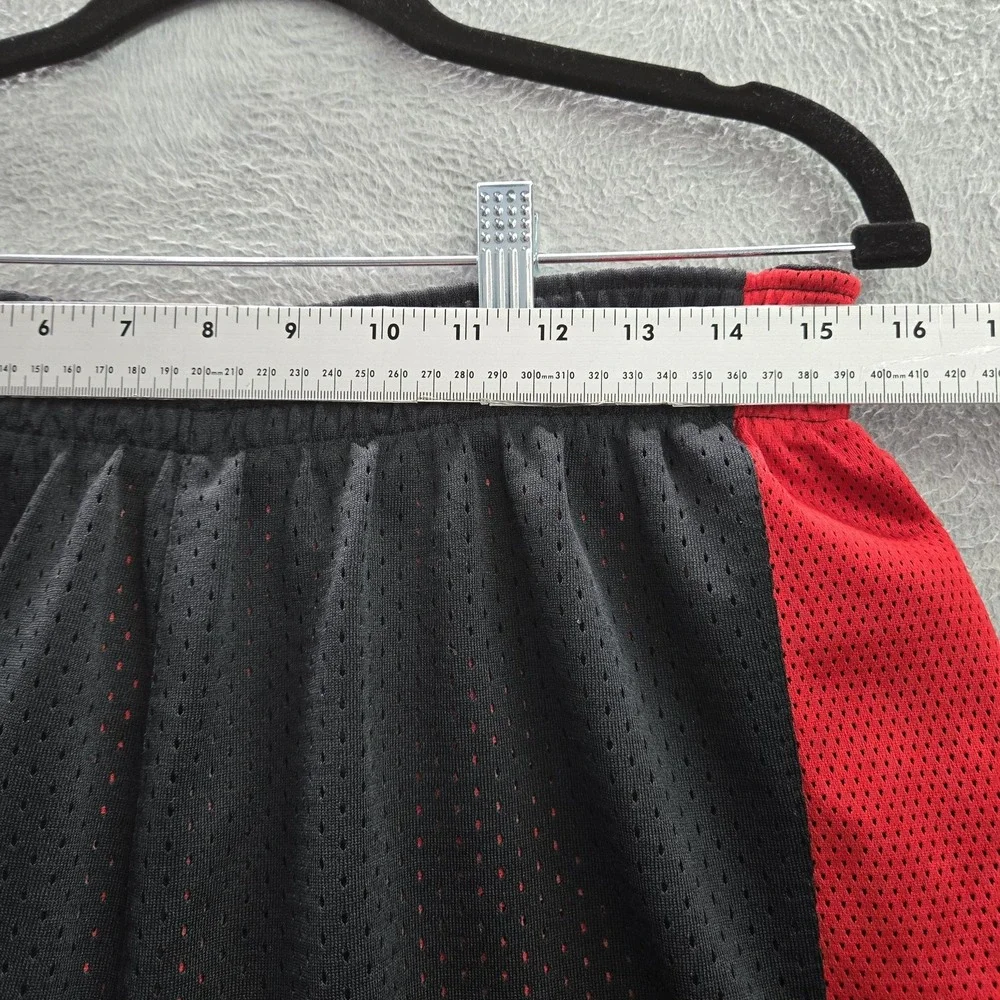 VINTAGE Nike Men Activewear Shorts 30 Red Black Swoosh Embroidery Reversible Y2K